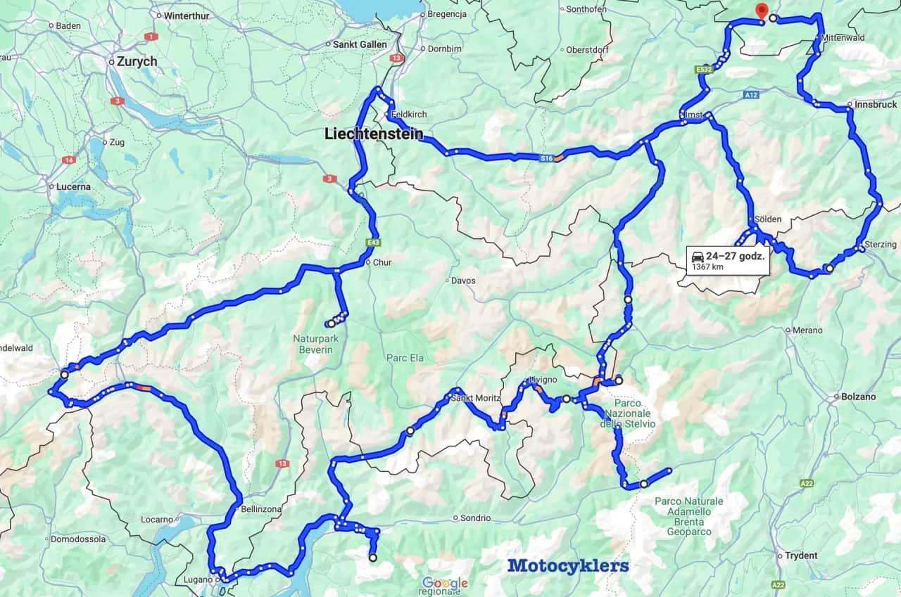 Alpy motocyklem z Polski: Gotowe trasy, koszty i porady!